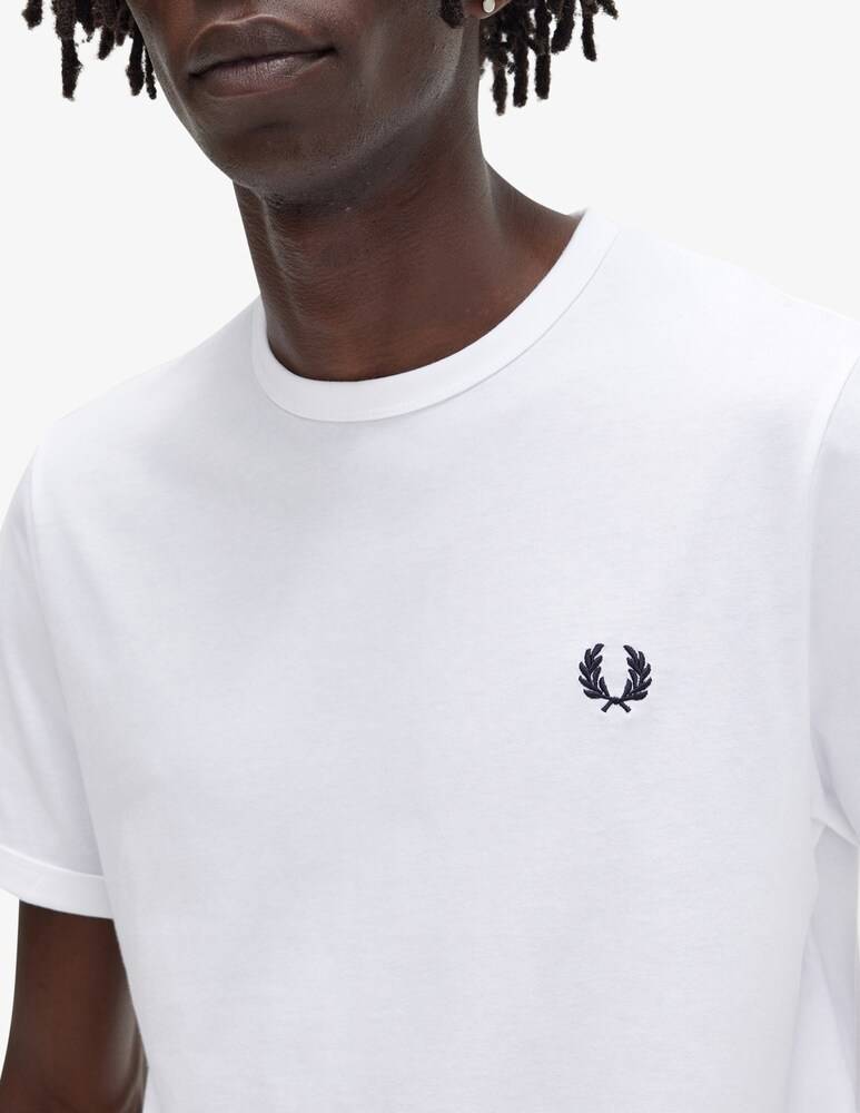 Fred Perry T-shirt Logo In Cotone