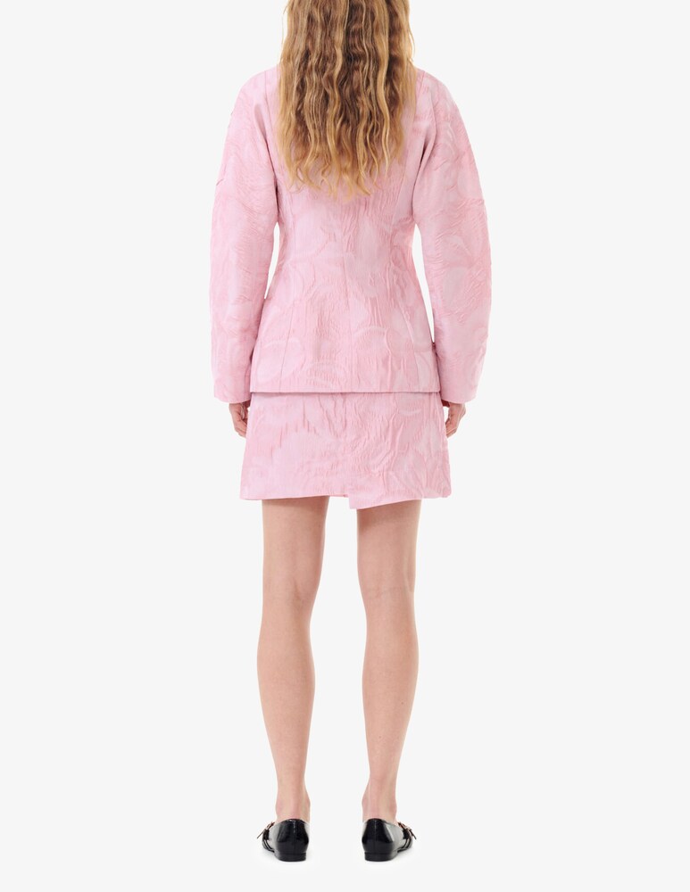 Ganni Blazer Con Maniche Curve In Cloque Testurizzato