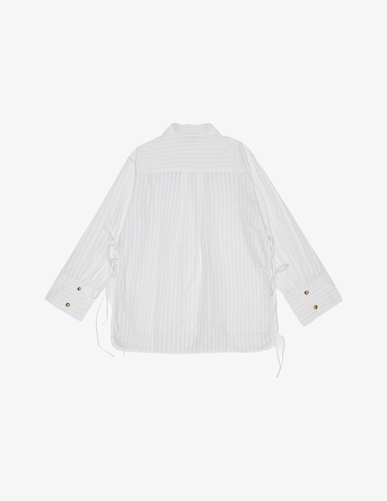 Ganni Camicia Oversize A Righe Tono Su Tono