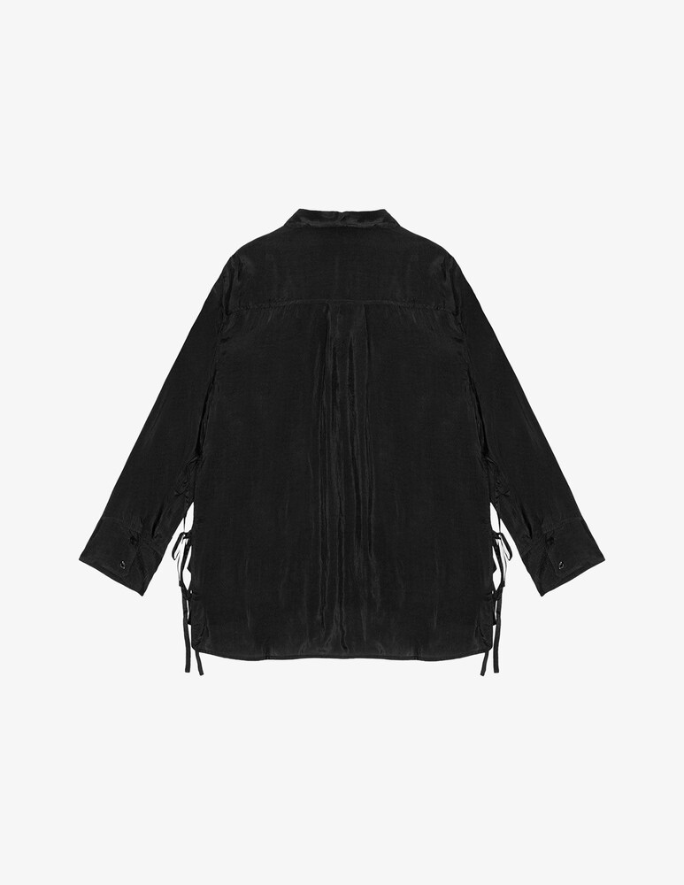 Ganni Camicia Oversize In Habotai Di Viscosa