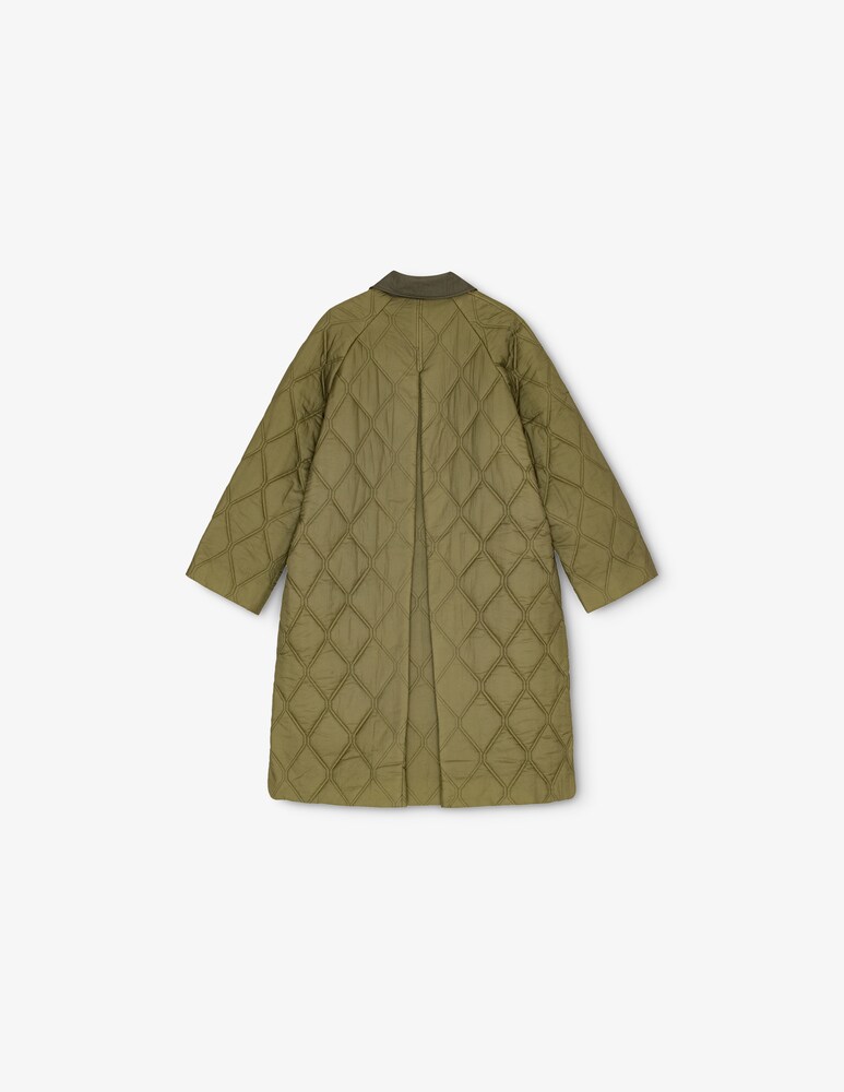 Ganni Cappotto Midi Trapuntato Raglan