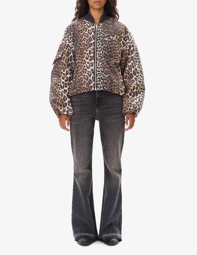 Ganni Giacca Bomber Leopardata