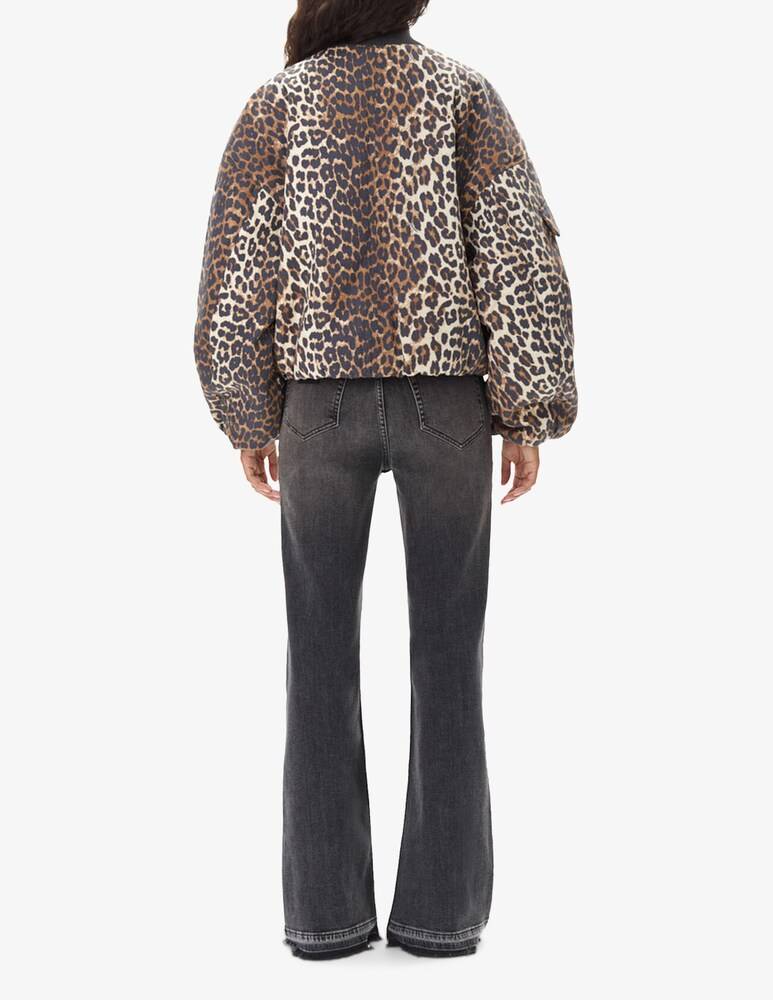 Ganni Giacca Bomber Leopardata