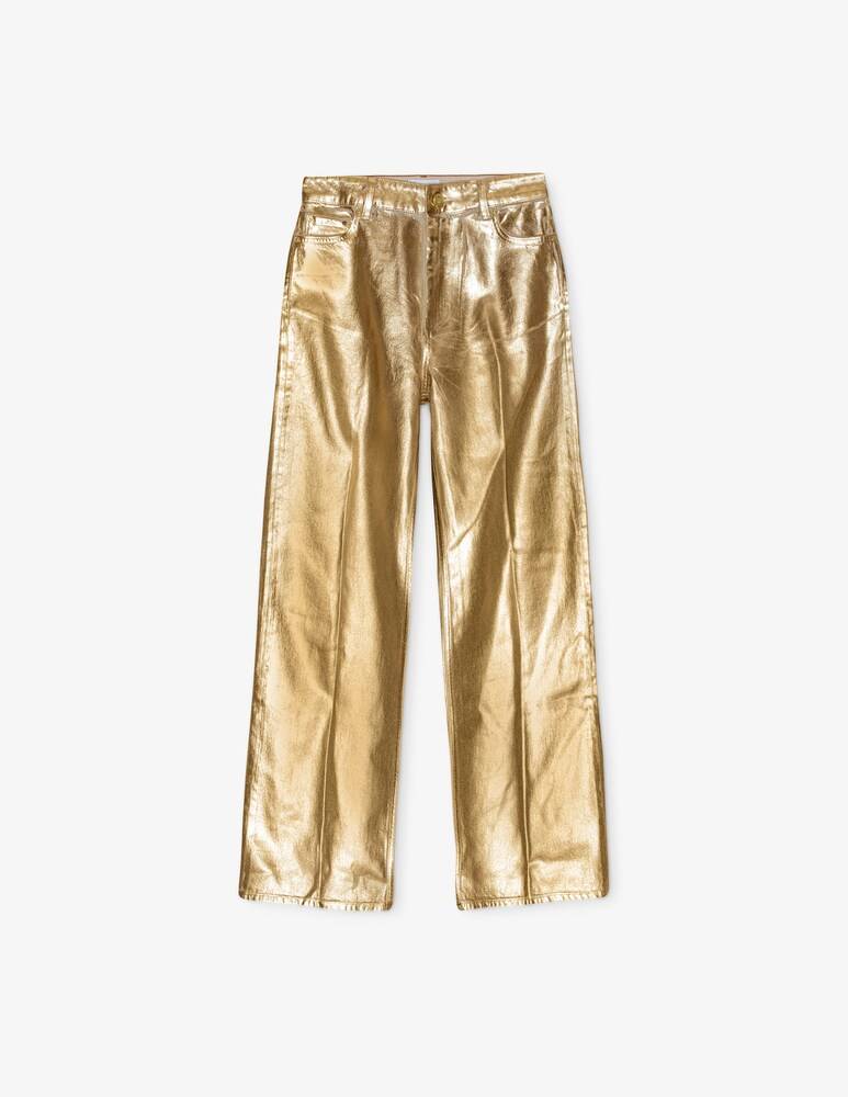 Ganni Jeans larghi in denim laminato