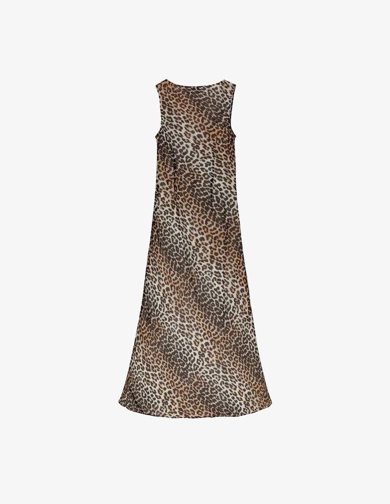 Ganni Maxi Abito In Chiffon Stampato