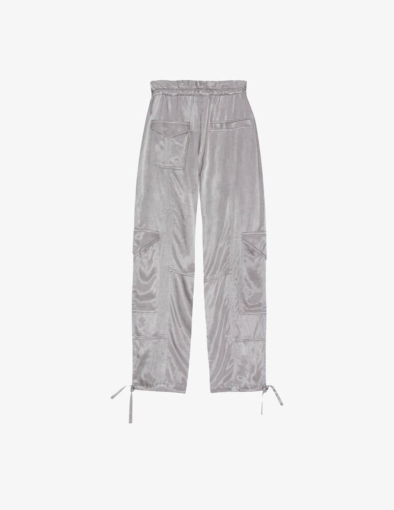 Ganni Pantaloni In Raso Lavato