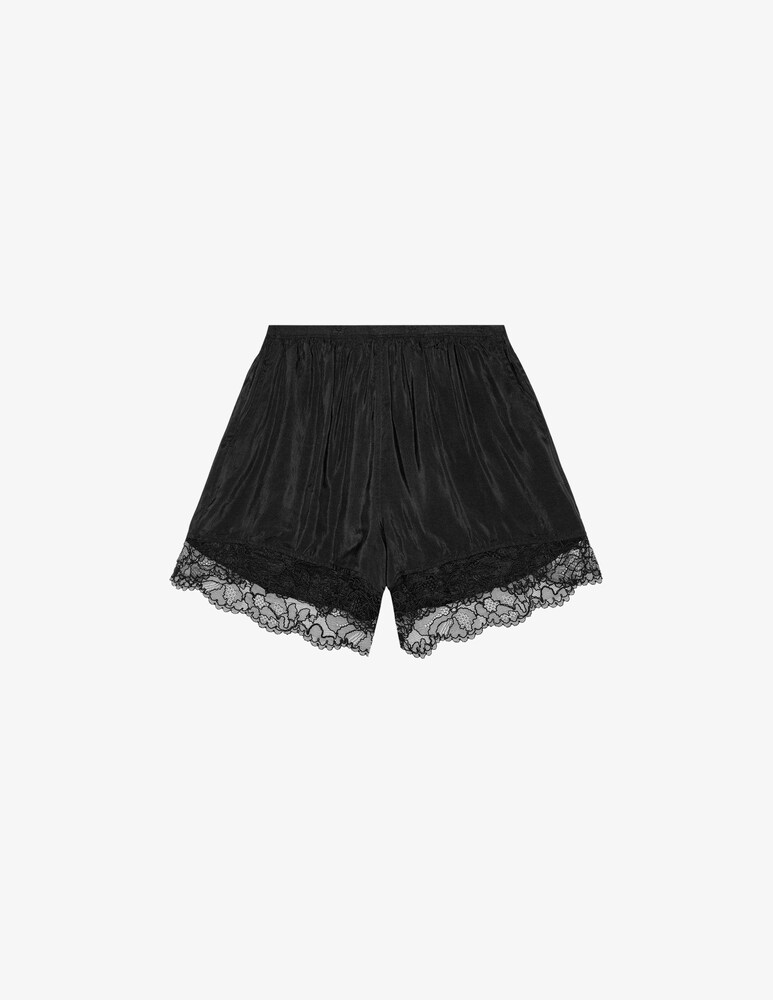 Ganni Shorts In Habotai Di Viscosa Elasticizzato