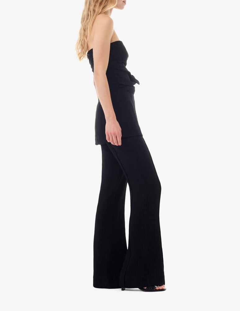 Ganni Top Senza Spalline In Crêpe Di Viscosa Stretch