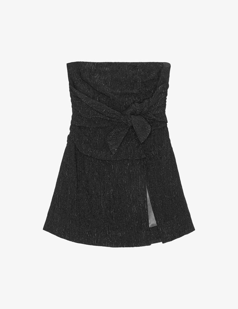 Ganni Top Senza Spalline In Crêpe Di Viscosa Stretch