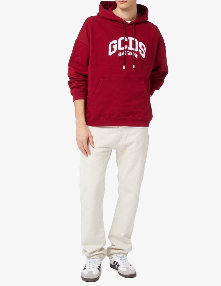 GCDS Felpa Con Cappuccio Logo Loose