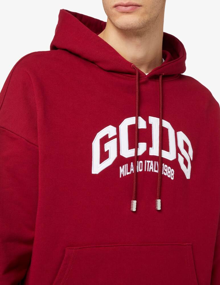 GCDS Felpa Con Cappuccio Logo Loose
