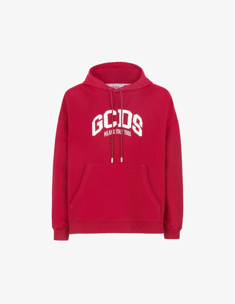 GCDS Felpa Con Cappuccio Logo Loose