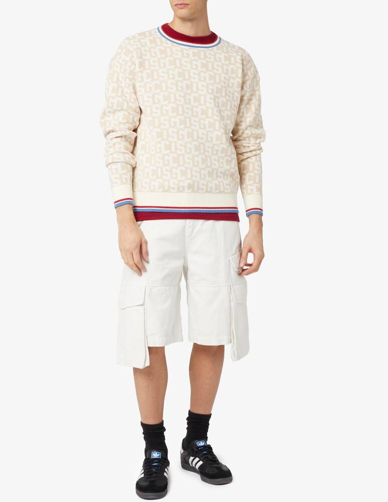 GCDS Maglia Girocollo Monogram Knit