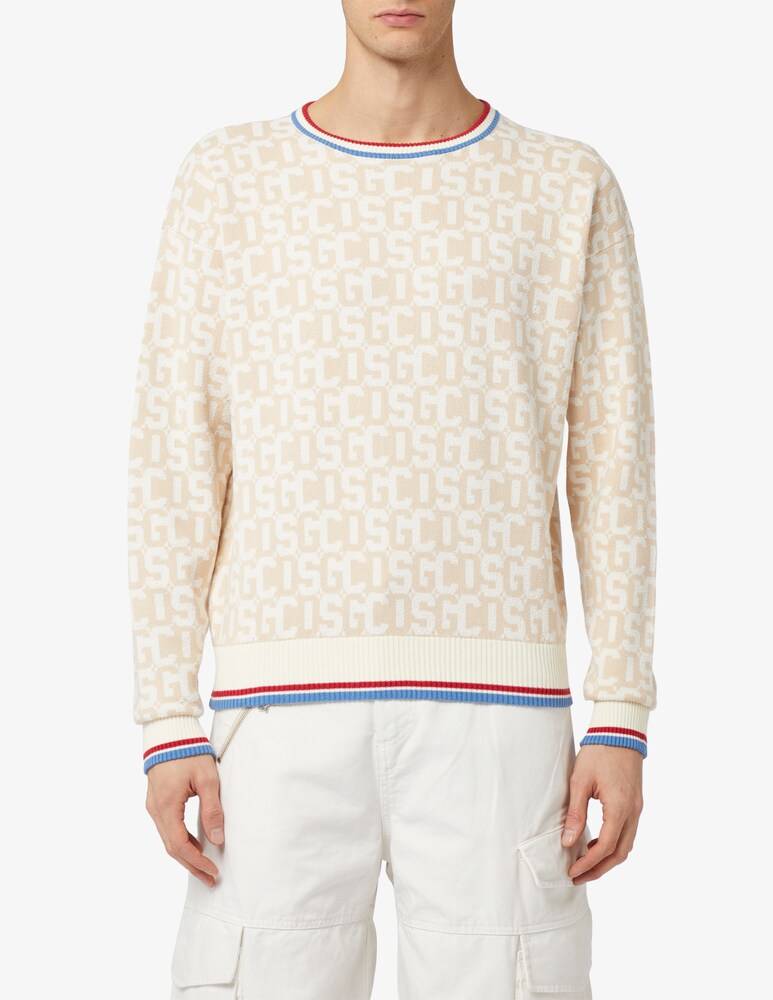 GCDS Maglia girocollo monogram knit