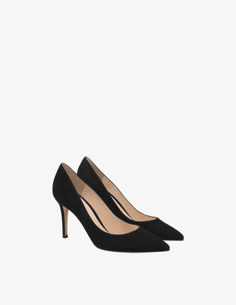 Gianvito Rossi Decolletè In Pelle Scamosciata Gianvito 85 - Nero