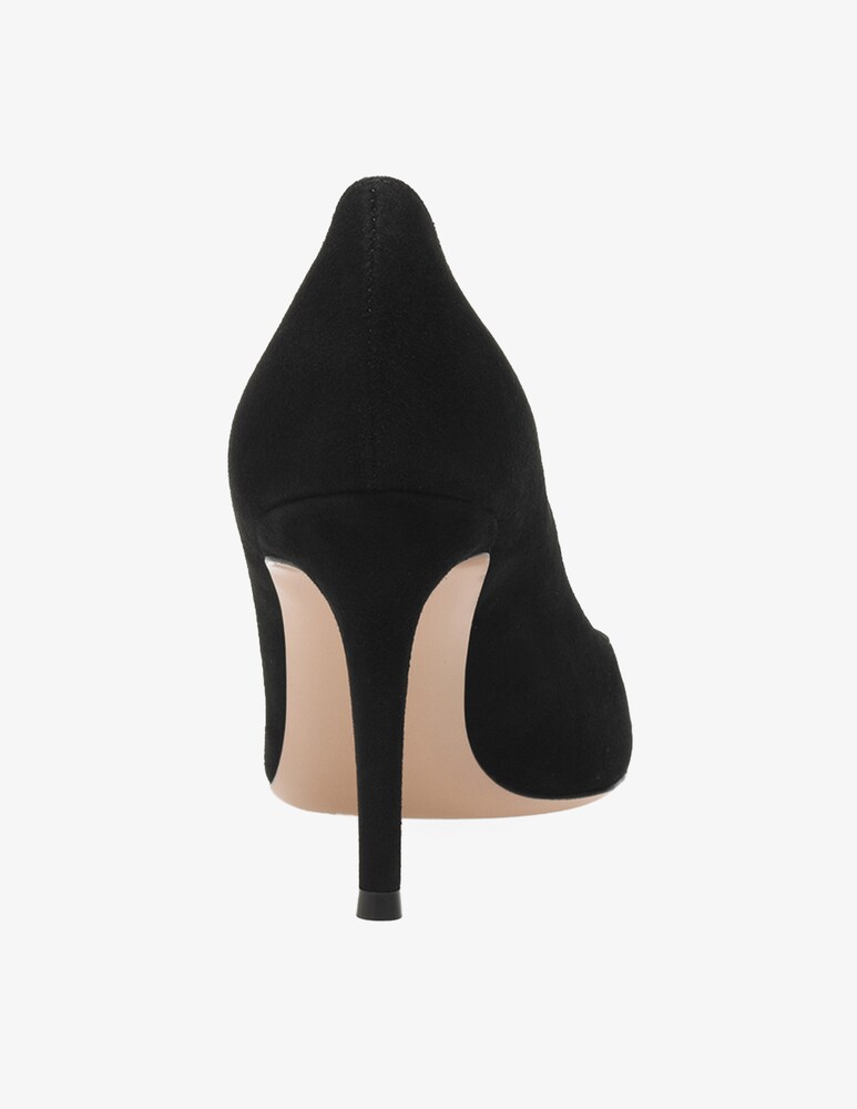 Gianvito Rossi Decolletè In Pelle Scamosciata Gianvito 85 - Nero