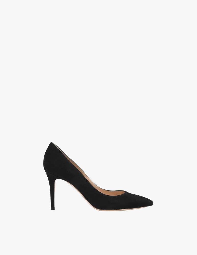 Gianvito Rossi Decolletè in pelle scamosciata Gianvito 85 - Nero