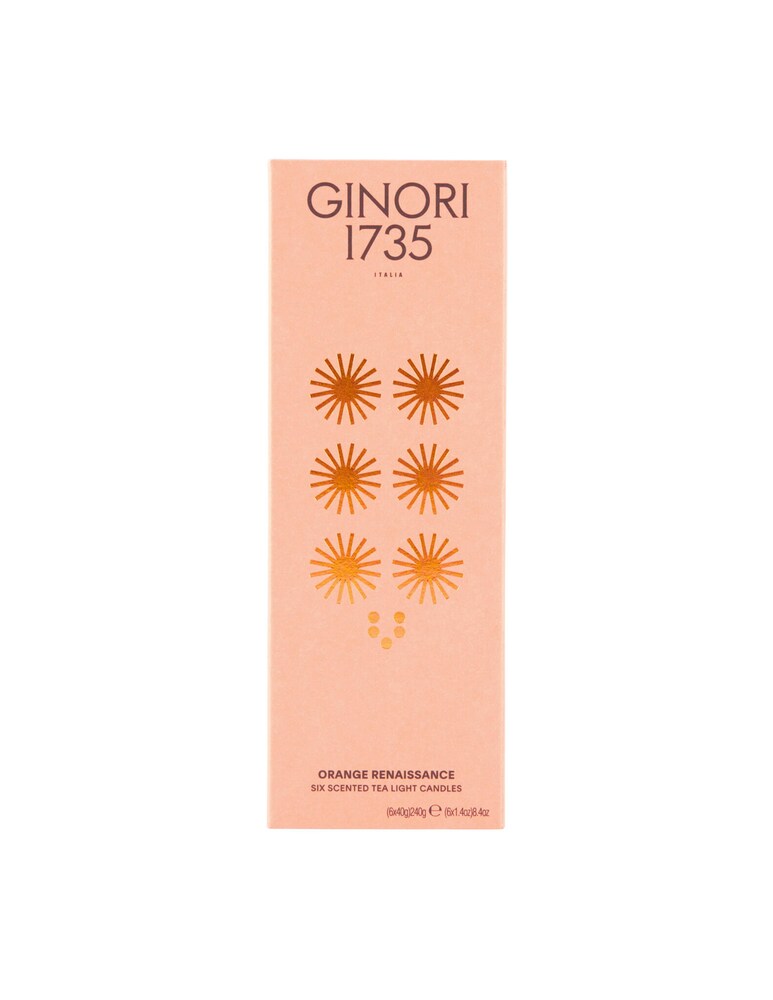Ginori 1735 Orange Renaissance Refill Candele Tea Light Profumate - Arancione