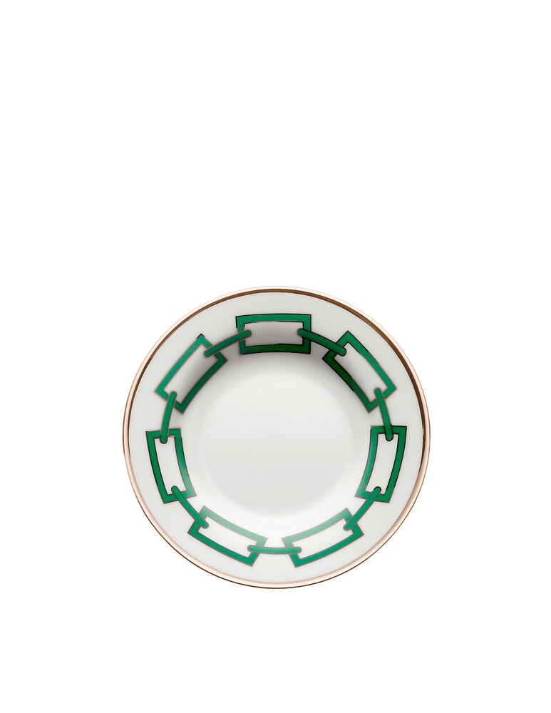 Ginori 1735 Piatto Caffè Catene Smeraldo - Verde