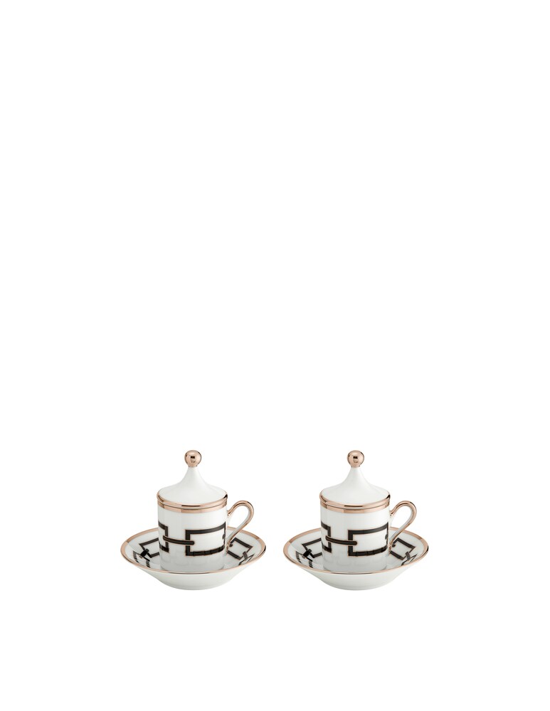 Ginori 1735 Set Caffè Per Due Catene Nero - Nero