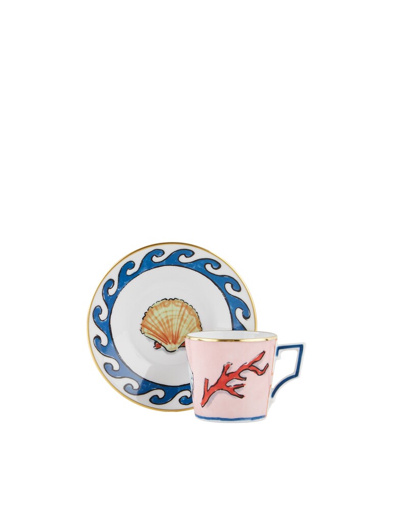 Ginori 1735 Set Di 2 Tazze Caffè Con Piattino - Rosa