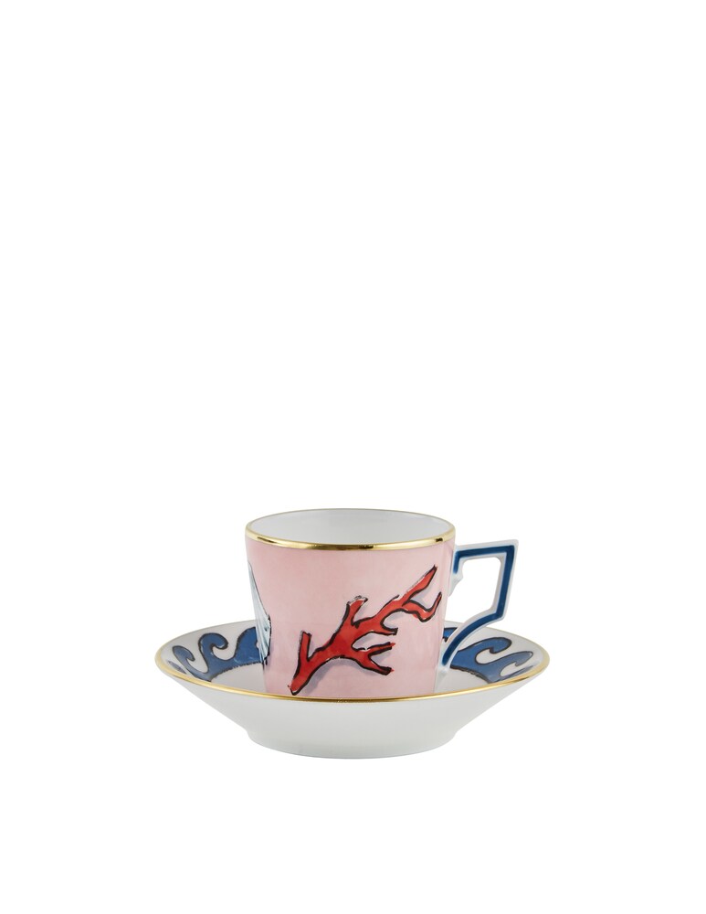 Ginori 1735 Set Di 2 Tazze Caffè Con Piattino - Rosa