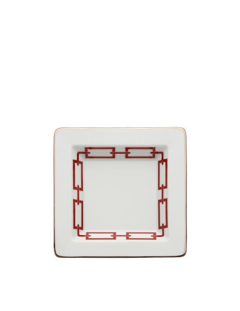 Ginori 1735 Svuotatasche Quadrato Piccolo Catene Scarlatto - Rosso