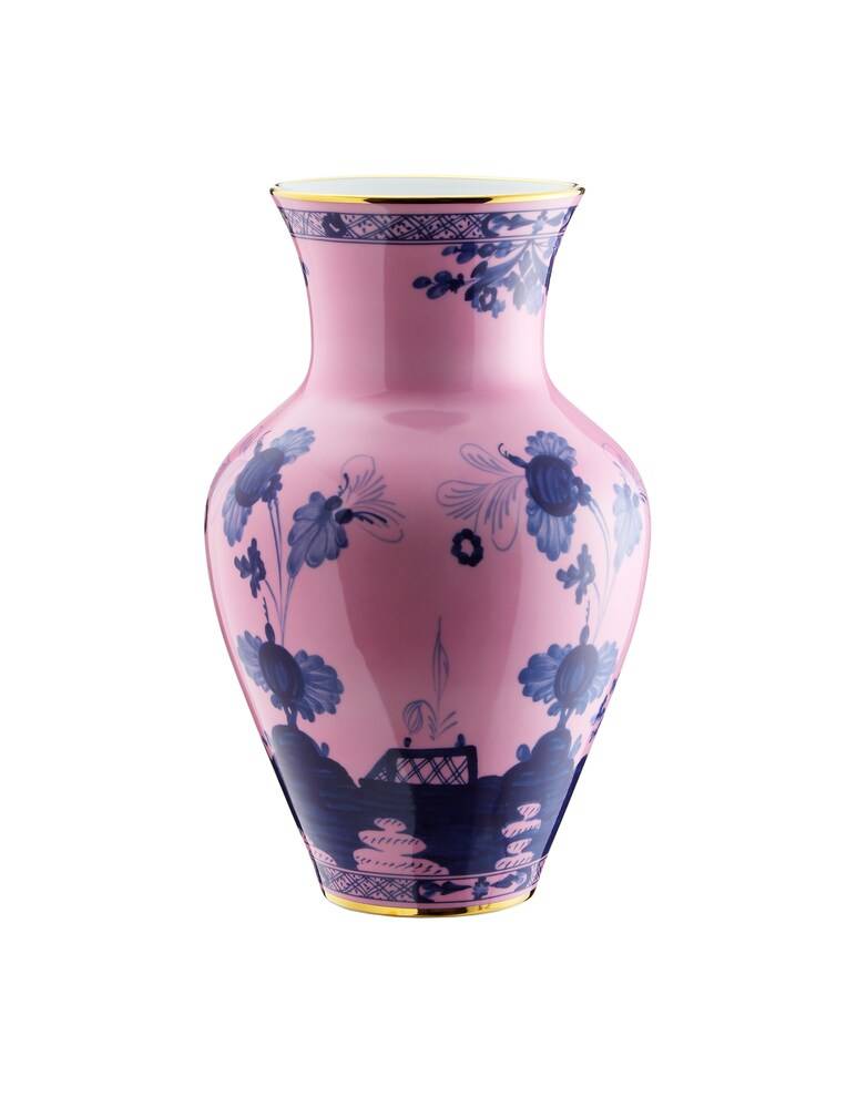 Ginori 1735 Vaso Ming Grande Oriente Italiano Azalea - Rosa