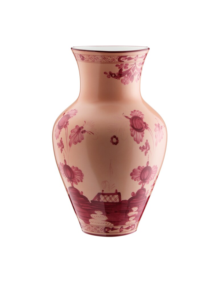 Ginori 1735 Vaso Ming Grande Oriente Italiano Vermiglio