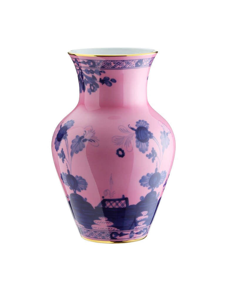 Ginori 1735 Vaso Ming Piccolo Oriente Italiano Azalea