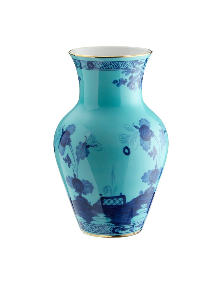 Ginori 1735 Vaso Ming Piccolo Oriente Italiano Iris