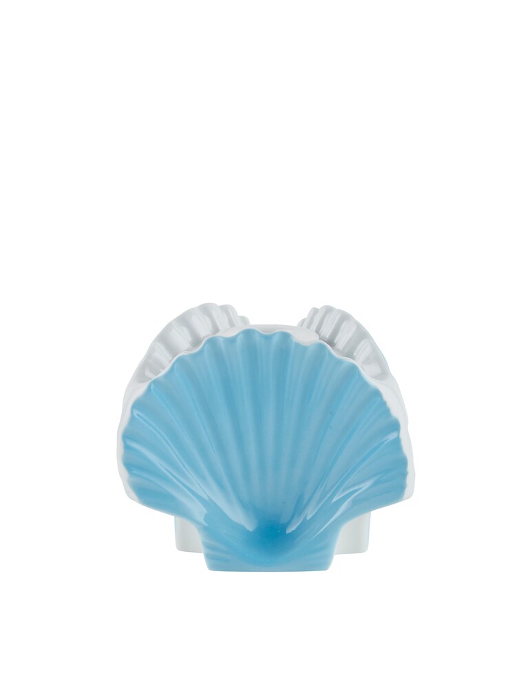 Ginori 1735 Vaso/Portacandela A 3 Conchiglie Sea Blue - Blu