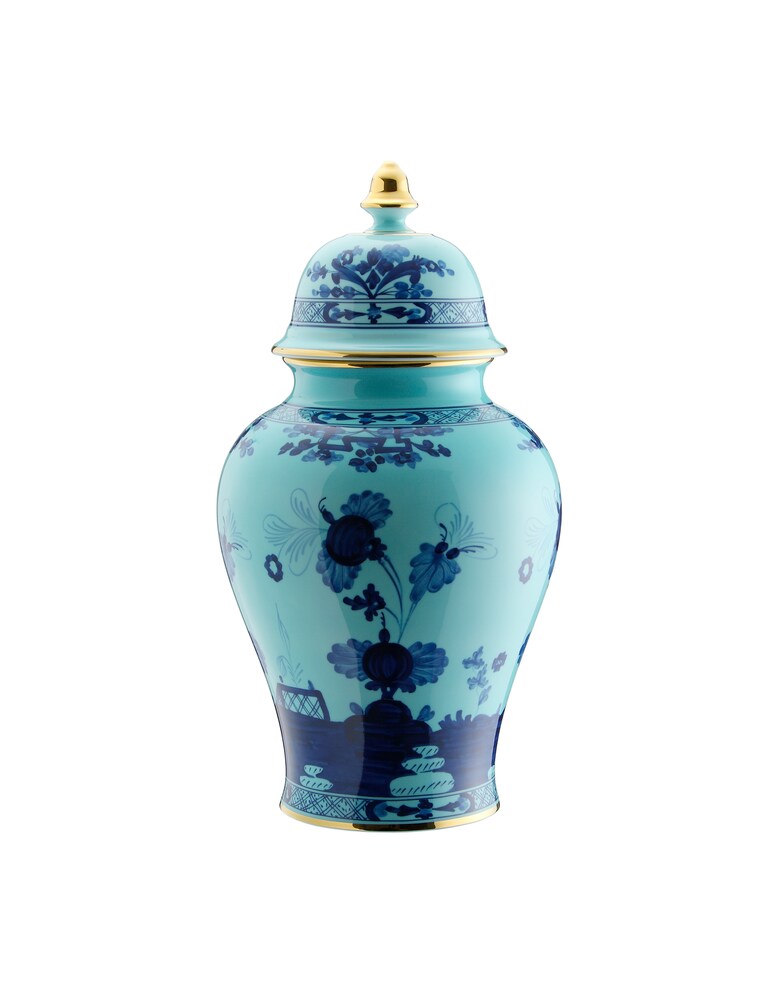 Ginori 1735 Vaso Potiche Grande Oriente Italiano Iris - Blu