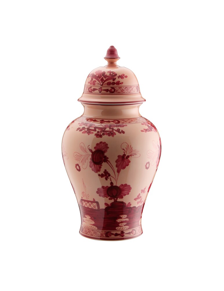 Ginori 1735 Vaso Potiche Grande Oriente Italiano Vermiglio