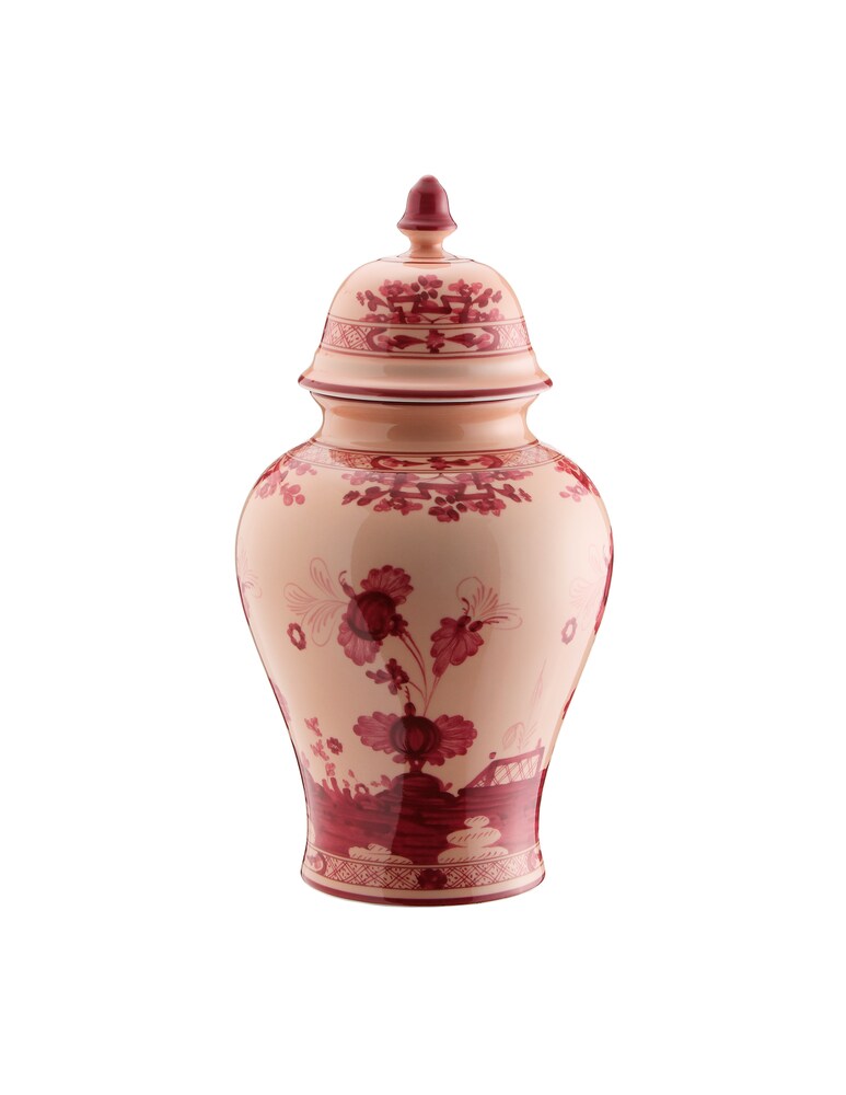 Ginori 1735 Vaso Potiche Piccolo Oriente Italiano Vermiglio