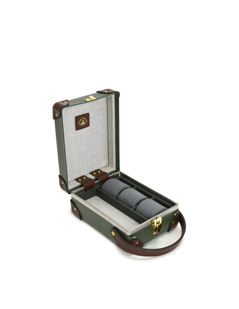 Globe Trotter Centenary · Custodia Per Orologi 3-Slot - Verde
