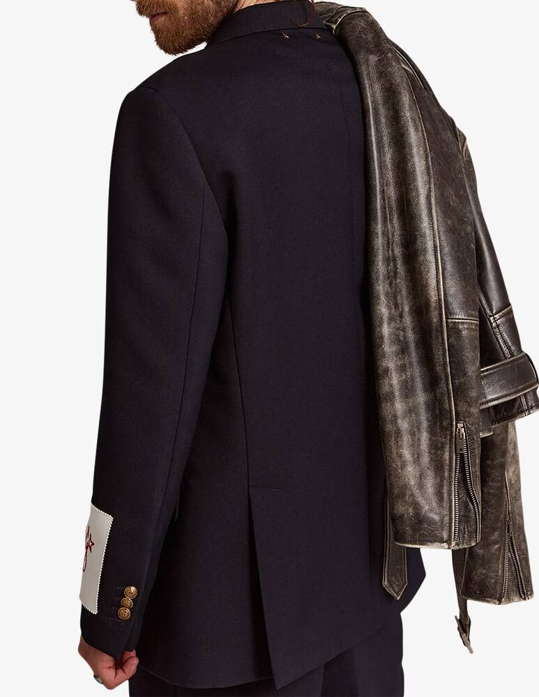 Golden Goose Giacca A Blazer Compact A Doppio Petto