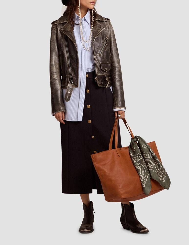 Golden Goose Gonna Compact Con Bottoni - Blu