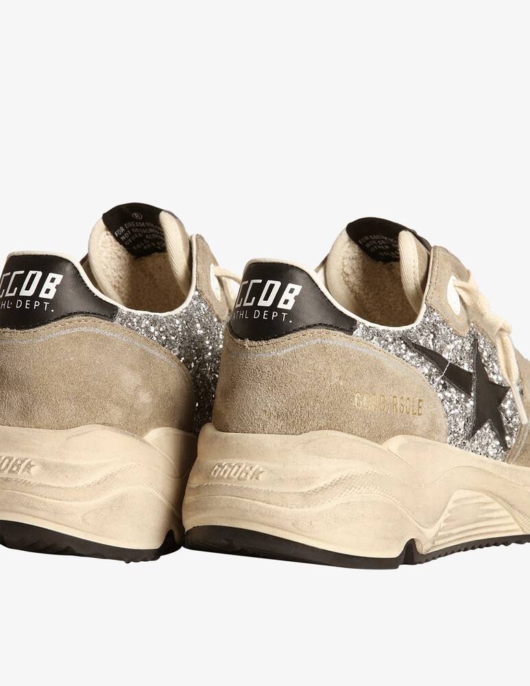 Golden Goose Sneaker Running Star Sole Glitter Suede - Argento