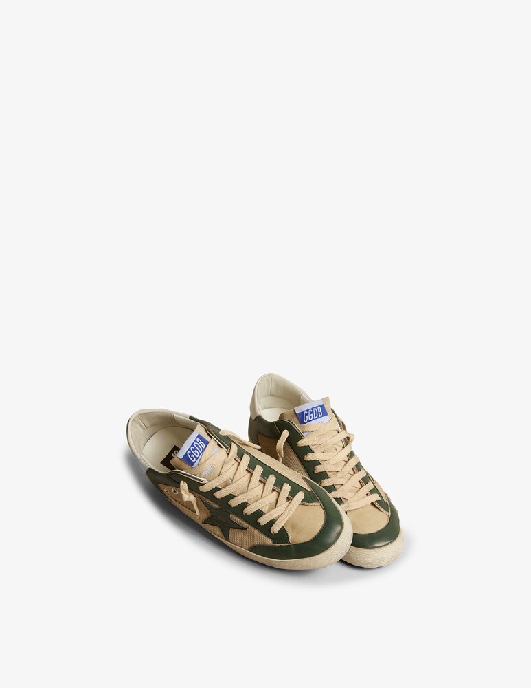 Golden Goose Sneaker Super-star Net And Nappa Nylon Tongue Star Leather