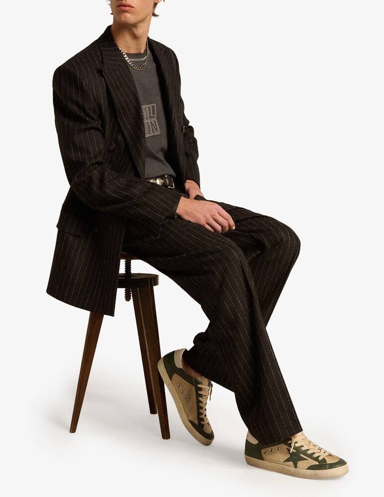Golden Goose Sneaker Super-star Net And Nappa Nylon Tongue Star Leather