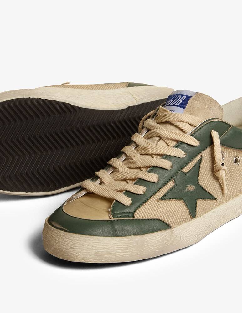 Golden Goose Sneaker Super-star Net And Nappa Nylon Tongue Star Leather