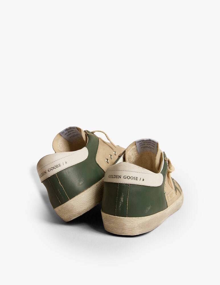 Golden Goose Sneaker Super-star Net And Nappa Nylon Tongue Star Leather