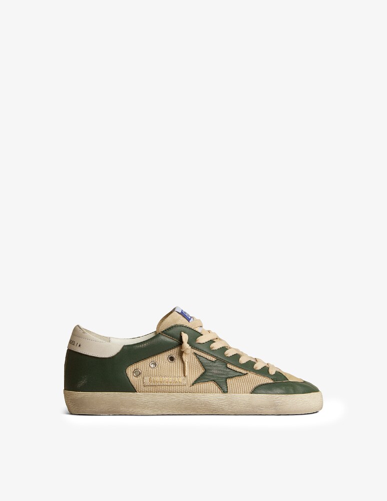 Golden Goose sneaker super-star net and nappa nylon tongue star leather