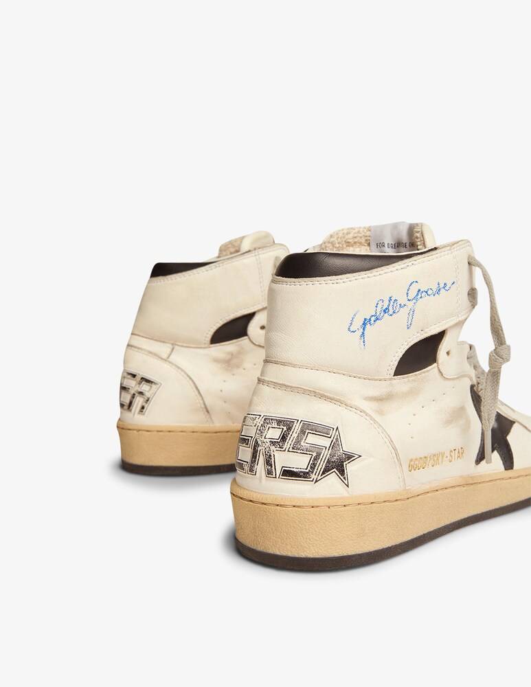 Golden Goose Sneakers Alla Caviglia Sky Star Con Tomaia In Nappa Stella In Pelle Serigrafata