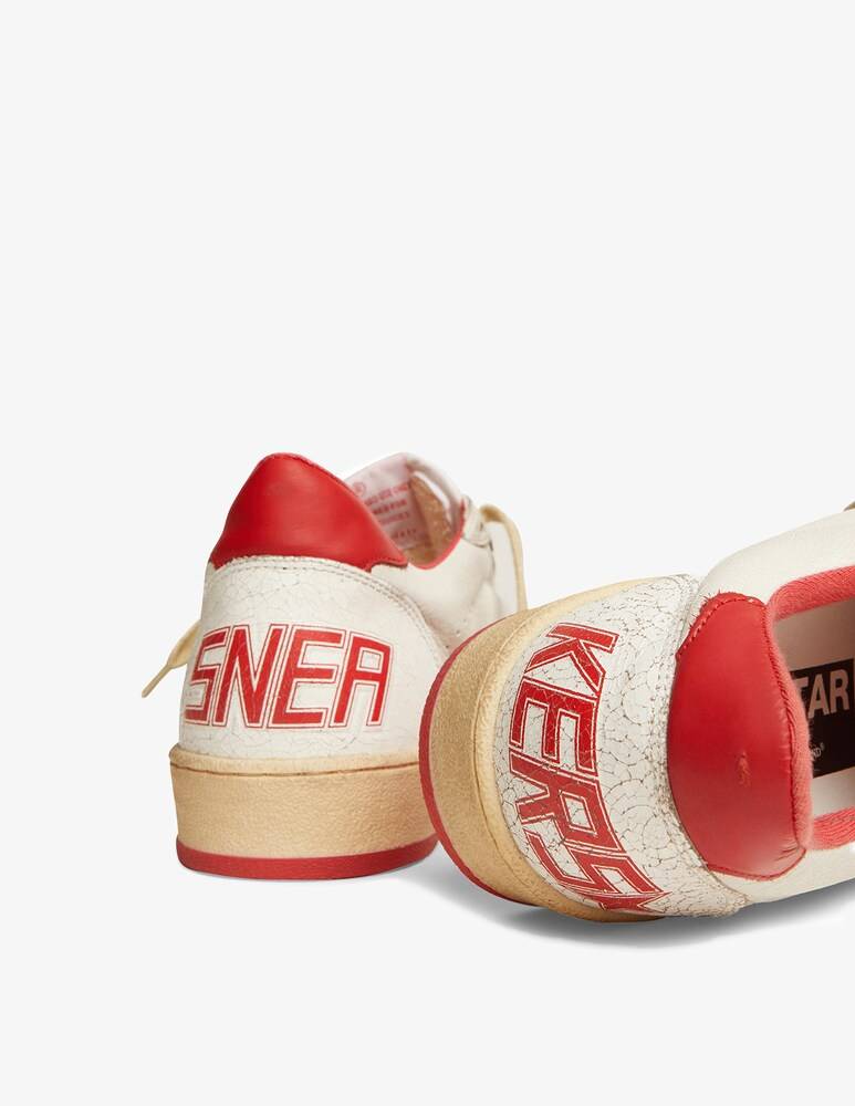 Golden Goose Sneakers In Pelle Ball Star - Bianco