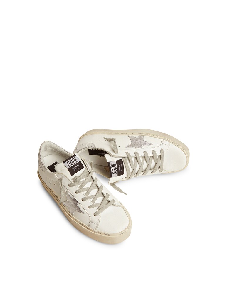 Golden Goose Sneakers In Pelle Hi Star - Bianco