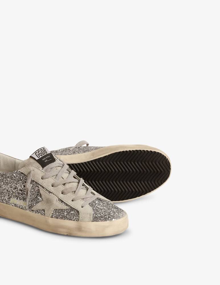 Golden Goose Sneakers In Pelle Scamosciata Con Tomaia Glitterata