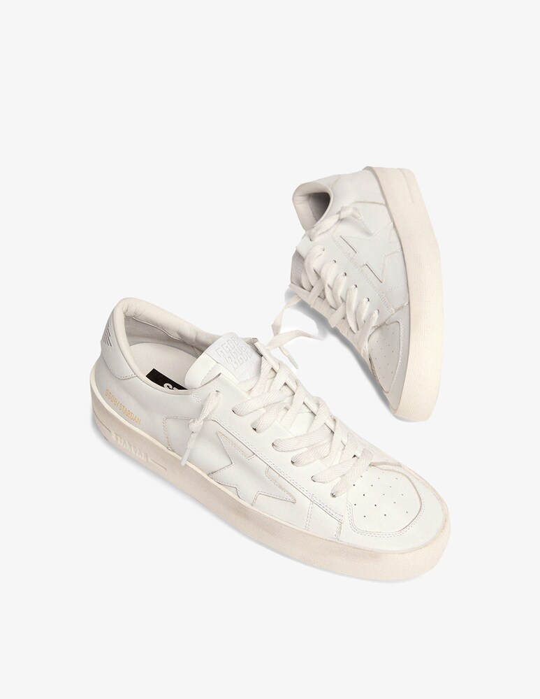 Golden Goose Sneakers In Pelle Stardan - Bianco