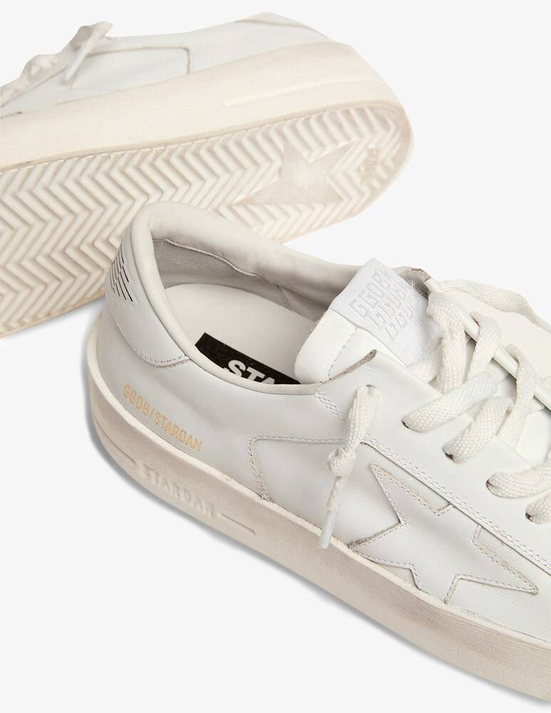 Golden Goose Sneakers In Pelle Stardan - Bianco